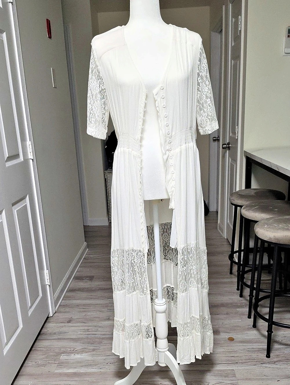 Zaful White Lace Maxi Dress